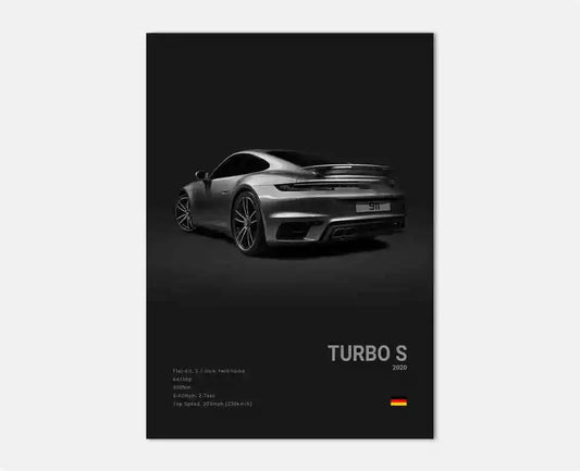 Porsche Turbo S 992 Cotton Canvas Poster