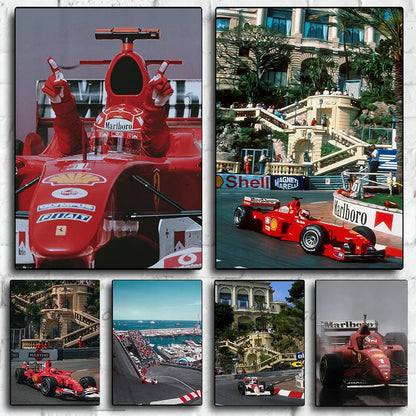 Ayrton Senna McLaren MP4/4 Rear View Cotton Canvas Poster