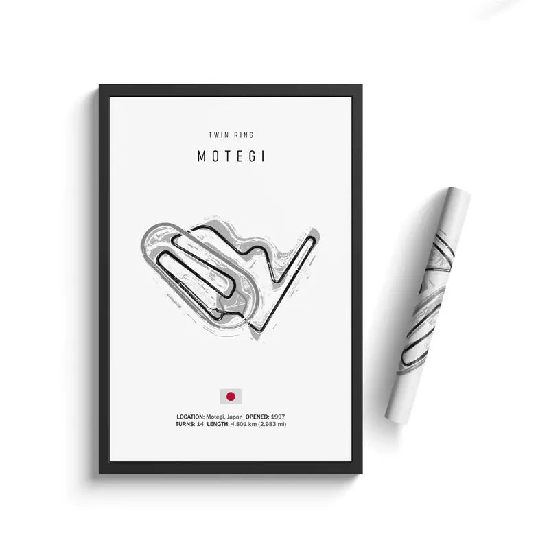 Twin Ring Motegi - Iconic Racetrack Cotton Canvas Poster | Motorsport Wall Art