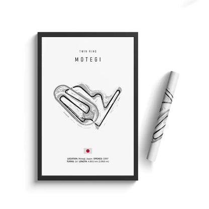Twin Ring Motegi - Iconic Racetrack Cotton Canvas Poster | Motorsport Wall Art