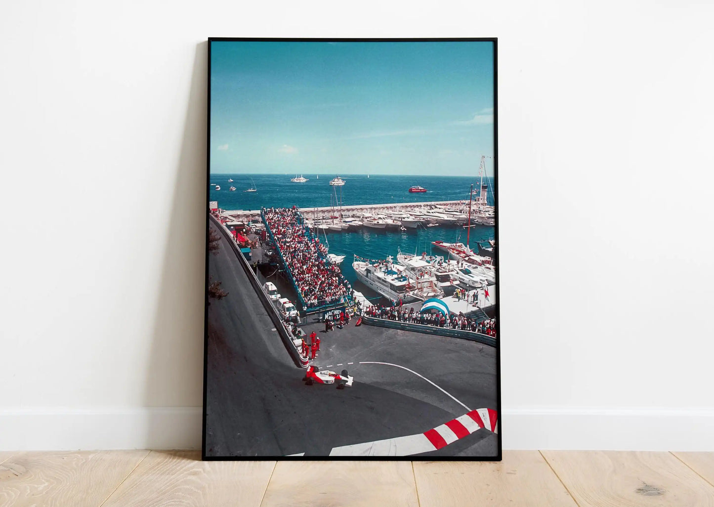 Ayrton Senna McLaren MP4/4 Rear View Cotton Canvas Poster