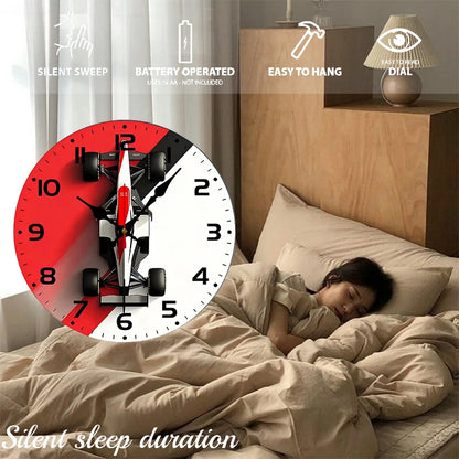 Formula 1 McLaren MP4/4 Inspired Wall Clock – Ayrton Senna Tribute | Motorsport Decor