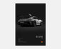 Porsche GT3 RS 992 Cotton Canvas Poster (black)