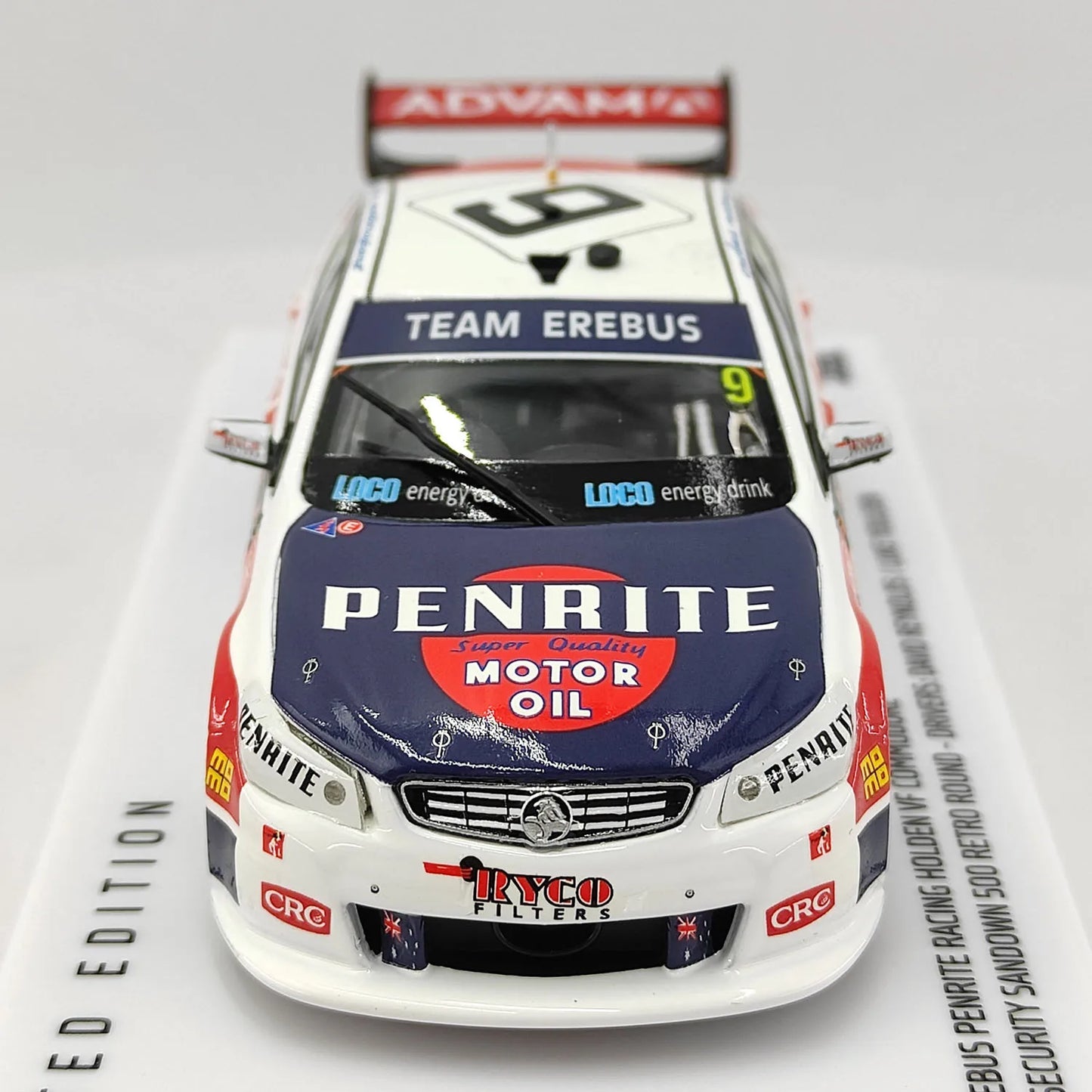 1:18 Erebus Penrite Racing #9 Holden VF Commodore - 2017 Sandown 500 Retro Round - David Reynolds / Luke Youlden