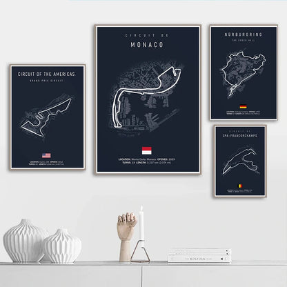 Las Vegas Street Circuit - Iconic Racetrack Cotton Canvas Poster | Motorsport Wall Art