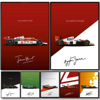 F1 Car McLaren M23 Formula 1 Cotton Canvas Poster