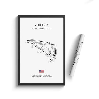 Virginia - Iconic Racetrack Cotton Canvas Poster | Motorsport Wall Art