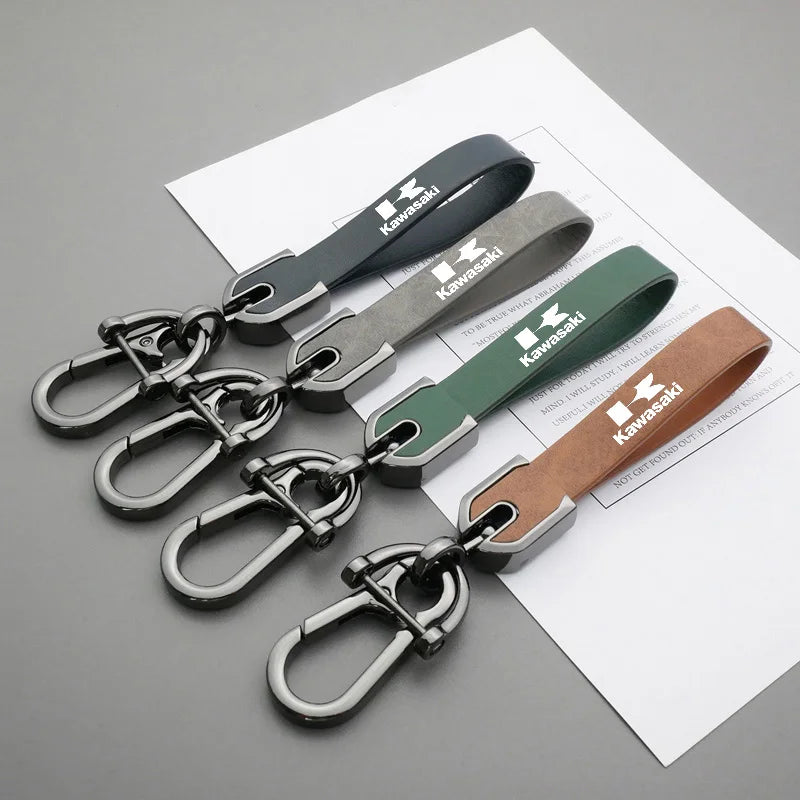Minimalist Kawasaki Green Motorcycle Keychain with Carabiner – Heavy Duty Key Ring for Bikers & Riders