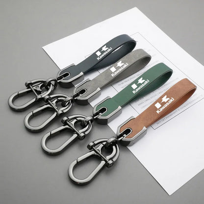 Minimalist Kawasaki Green Motorcycle Keychain with Carabiner – Heavy Duty Key Ring for Bikers & Riders