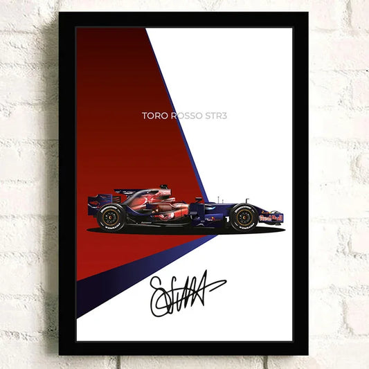 F1 Car ToroRosso STR3 Cotton Canvas Poster
