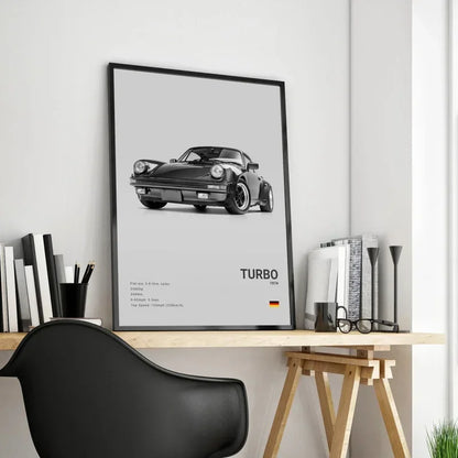 Porsche GT4 RS 992 Cotton Canvas Poster (black)