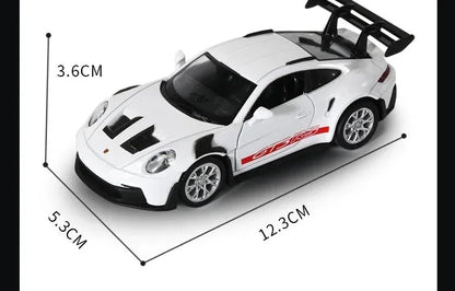 1:36 Scale Porsche 911 GT3 RS Diecast Model – Grey | Motorsport Decor