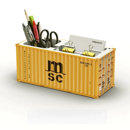 Shipping Container Desk Organizer – Cargo Box Pencil Holder