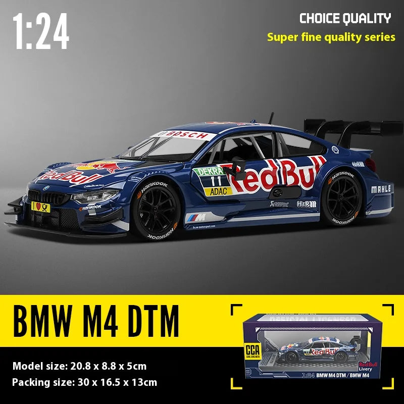 BMW M4 DTM Red Bull Racing 1:24 Die-Cast Model Car | DEKRA ADAC Livery Super Fine Quality Series Collectible
