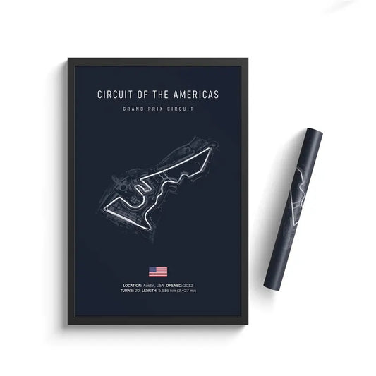 Circuit of the Americas - Iconic Racetrack Cotton Canvas Poster | Motorsport Wall Art