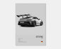 Porsche GT3 RS 992 Cotton Canvas Poster (rear)