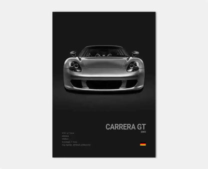 Porsche GT4 RS Cotton Canvas Poster (white)