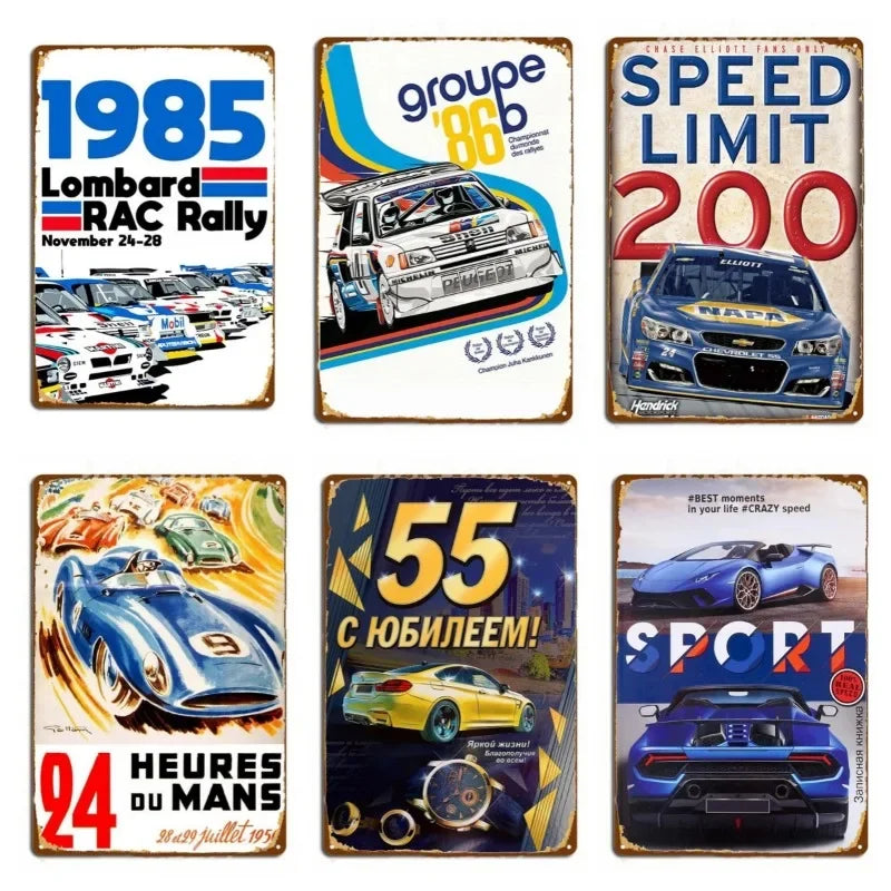 Vintage Seehorn Subaru WRX STI | Metal Tin Plate