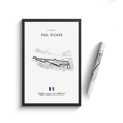 Paul Ricard - Iconic Racetrack Cotton Canvas Poster | Motorsport Wall Art