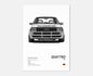 Audi Quattro 1984 Rally Legend Wall Art Cotton Canvas Poster (White)