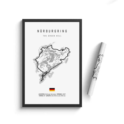 Nürburgring - Iconic Racetrack Cotton Canvas Poster | Motorsport Wall Art