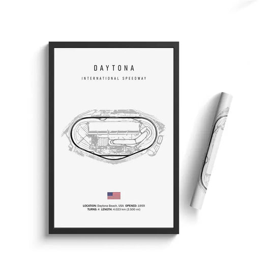 Daytona International Speedway - Iconic Racetrack Cotton Canvas Poster | Motorsport Wall Art
