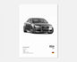 Audi RS4 B7 Avant V8 Icon Wall Art Cotton Canvas Poster (White)