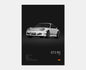 Porsche GT3 RS 996 Cotton Canvas Poster (black)