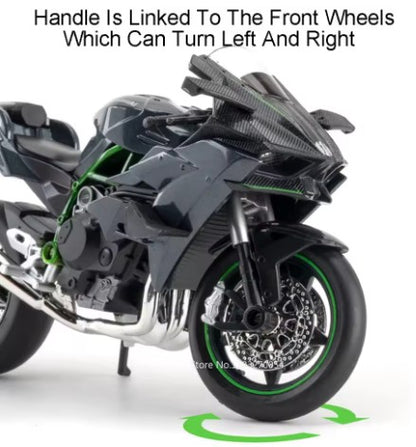 Premium 1:12 Kawasaki Ninja H2R Motorcycle Diecast Model | Motorsport Decor